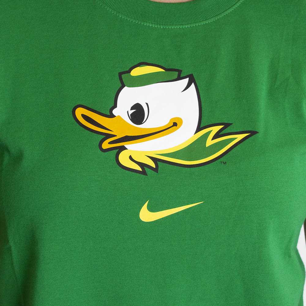 Fighting Duck, Nike, Green, Crew Neck, Cotton, Women, Football, T-Shirt, 589200